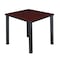 Kee Square Tables > Breakroom Tables > Kee Square & Round Tables, Wood, Metal Top, Mahogany TB3030MHBPBK - alternate 1
